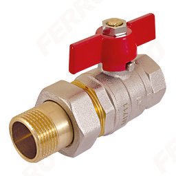 Robinet trecere cu olandez din alama PN25, 3/4" FI-FE cu sfera si fluture