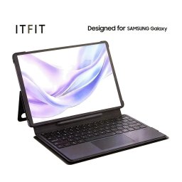 Husa cu Tastatura Itfit Galaxy Tab Book Cover Keyboard pentru Samsung Galaxy Tab 10 FE+ Negru