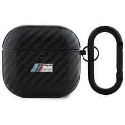 Husa BMW BMA4CMPUCA AirPods 4 cover czarny/black PU Carbon M Collection