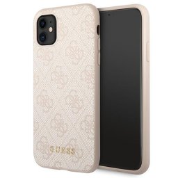 Husa Guess GUHCN61G4GFPI iPhone 11 / Xr 6,1"różowy/pink hard case 4G Metal Gold Logo