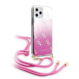 Husa Guess GUHCN65WO4GPI iPhone 11 ProMax różowy/pink hard case 4G Gradient