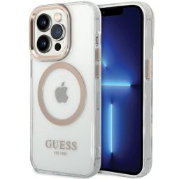 Husa Guess GUHMP15SHTRMD iPhone 15 / 14 / 136.1" złoty/gold hard case Metal Outline Magsafe