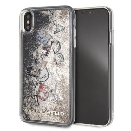 Husa Karl Lagerfeld KLHCI65KSICGO iPhone Xs Max złoty/gold hard case Iconic Liquid Glitter