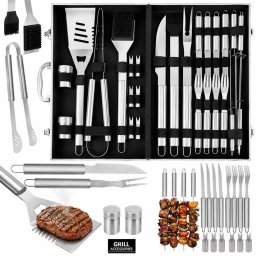 Set de Accesorii pentru Grătar în Servietă de Aluminiu