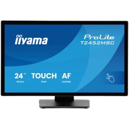 IIYAMA Monitor LED T2452MSC-B2 24" DeepContrast PCAP+ 10pt touchscreen 1920x1080 120Hz 400cd 5ms HDMI DP landscape, face-up tilt