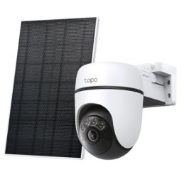 CAMERA IP TP-LINK + PANOU SOLAR, wireless, dome, pt.exterior, dist. IR 9 m, tip lentila fixa 4 mm, 3K 5MP (2880 × 1620 px), microfon, carcasa plastic, slot SD card, "Tapo C630 KIT" (timbru verde 0.8 lei)