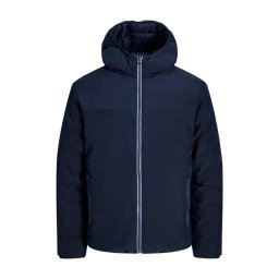 Jack & Jones Jacheta reversibila, barbati cu gluga, Regular fit, JJEBROOKLYN, Bleumarin inchis (SELECTATI MARIMEA: M)