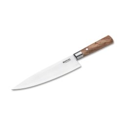 Böker - Cuțit de bucătărie din oțel damasc DAMAST OLIVE 21,2 cm mâner din lemn de măslin