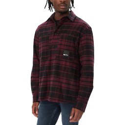 KARL LAGERFELD Cămaşă Klj Check Flannel Overshirt B4M16023 c50 winetasting-black yd check