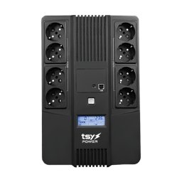 UPS TSY Power, 1000VA/600W, LCD, line interactive, 8 x Schuko TSY-D-1K0-LCD