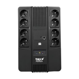 UPS TSY Power, 1000VA/600W, LED, line interactive, 8 x Schuko TSY-D-1K0-LED