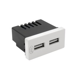 Priza dubla USB PNI UB20, 5V 2.4A, modulara, montaj încastrat