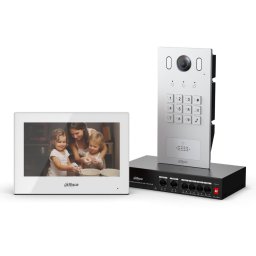 Kit videointerfon IP Dahua KTP05 cu monitor touch 7 inch, PoE si RFID