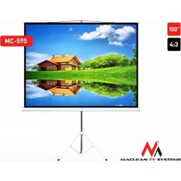 Maclean Mc-595 Standard Portable Tripod Projection Screen-100’’ 4:3 200x150 Cm