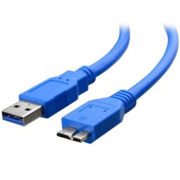 Techly Cablu SuperSpeed USB 3.0, A tata > micro-B tata, 50 cm, albastru