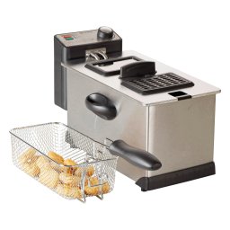 Friteuza cu ulei Severin FR2431, 2000W, capacitate bol 3 L, temperatura reglabila pana la 190 grade, Inox/Negru