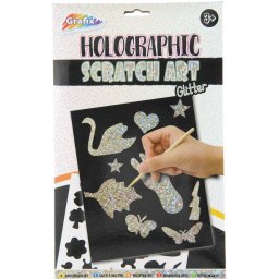 Set fise razuibile Holographic Scratch Art Grafix GR220002, Sclipici