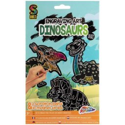 Set 10 figurine razuibile, 2 creioane si 10 fasii magnetice incluse Grafix GR220012, Dinozauri