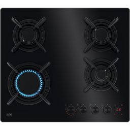 Plita Incorporata AEG HKB64453NB, Gaz, Hob2Hood, 60 cm, Negru