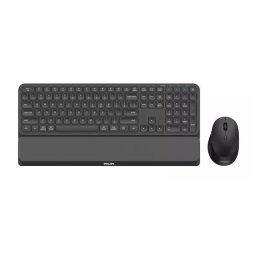 Kit Wireless Tastatura si Mouse Philips SPT6607, Bluetooth, Negru