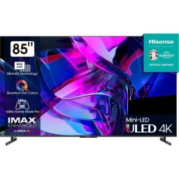 Televizor HISENSE Mini-LED ULED 85U7KQ, 216 cm, Smart, 4K Ultra HD, 144 Hz, Negru