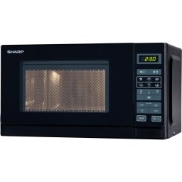 Cuptor cu microunde Sharp R242BKW, 20 l, 800 W, Digital, Negru