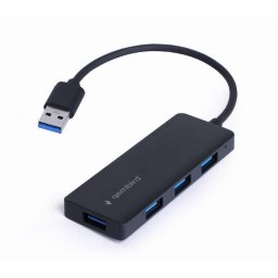 HUB extern GEMBIRD, porturi USB: USB-A 3.1 x 4, conectare prin USB-A 3.1, cablu 0.15 m, negru