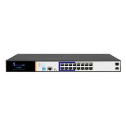Switch ExtraLink Ares PoE Switch 16x Gigabit PoE/PoE+ 2x SFP 1x Console ,150W , gestionat, Negru