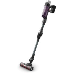 Aspirator vertical Rowenta RH2048WO, 3 trepte, Autonomie 45 minute, Functie Boost, Afisaj LED, 250 W, Iluminare LED, 2 filtre, Negru-Mov