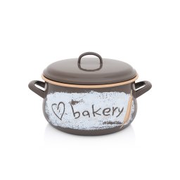 Oala 6.5l cu capac din sticla Bakery Metalac email/24cm/6.5l