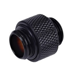 Fiting Alphacool HF double nipple 1/4", black, G1/4, Negru