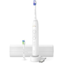 Periuta de dinti electrica Philips Sonicare HX7410/02, 62.000 miscari/minut, autonomie 21 zile, 3 mod de periere, 3 intensitati, senzor presiune luminos, functia BrushSync, Alb