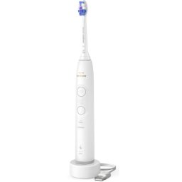 Periuta de dinti electrica Philips Sonicare HX7400/01, 62.000 miscari/minut, autonomie 21 zile, 2 moduri de periere, 3 intensitati, senzor presiune luminos, functia BrushSync, Alb