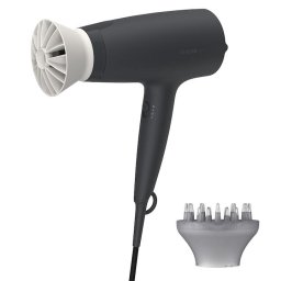 Uscator de par Philips 3000 series BHD302/30, 1600 W, 3 setari de temperatura, Negru