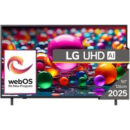 Televizor LG LED 50UA74003LB, 126 cm, Smart, 4K Ultra HD, 60 Hz, Clasa F, Model 2025, Negru