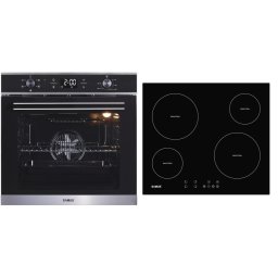 Pachet Samus ONL40 Cuptor incorporabil Samus SC625GDX5, Electric, 75 L, 5 functii (Negru/Inox) + Plita incorporabila Samus PSI-64BG8, Inductie, 4 Zone de gatit, Negru