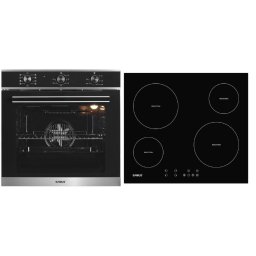 Pachet Samus ONL44 Cuptor incorporabil Samus SC628GX9, 2800 W, 75 l, 9 Functii, Grill, Clasa A (Negru/Inox) + Plita incorporabila Samus PSI-64BG8, Inductie, 4 Zone de gatit, Negru