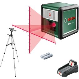 Nivela cu laser Bosch Quigo Plus 06036636Z0, cu linii in cruce, 10 m domeniu lucru, +/- 0,8 mm/m precizie, ±4° autonivelare, 635 nm dioda laser, sistem de prindere universal MM2, accesorii incluse, stativ aluminiu telescopic 0,37 - 1,1m, Multicolor