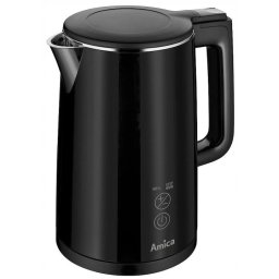 Fierbator de apa Amica KF 6012, digital, 2200W, capacitate 1.5L, controlul temperaturii, Negru