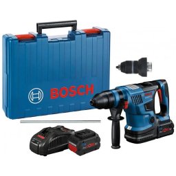 Ciocan rotopercutor BOSCH Professional GBH 18V-34 CF, SDS plus, pe acumulator 18V, 2 x baterii 8,0 Ah ProCORE, incarcator