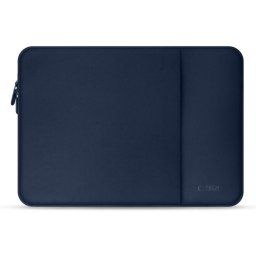 Husa laptop Tech-Protect Neopren, compatibil 15-16 inch, material elastic, protectie zilnica, Bleumarin