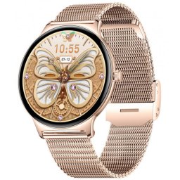 Smartwatch Blavec M01 Vesta, Ecran AMOLED 1.43", Procesor JL7013, Bluetooth, IP67, Roz/Auriu