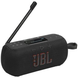 Radio portabil JBL Tuner 3, DAB/DAB+/FM, Bluetooth, Auracast, Autonomie 15 ore, IP68, Negru