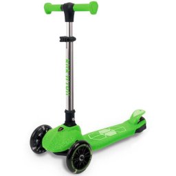Trotineta copii pliabila, KicknRoll L5 Jelly, cu 3 roti luminoase si platforma cu banda de LED multicolorata, ghidon reglabil, 3+ ani, suport maxim 50kg, Verde