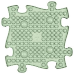 Covoras ortopedic senzorial Muffik Pop It, joc tactil pentru stimulare senzoriala si coordonare, verde deschis, 29.79 x 29.79 cm, 1+ ani