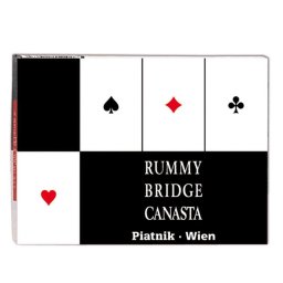Set carti de joc Piatnik - Rummy, Bridge, Canasta, 2 pachete