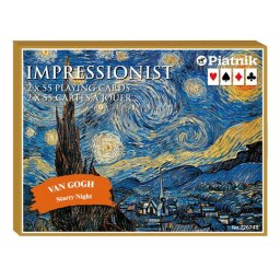 Set carti de joc de lux Piatnik - Van Gogh Starry Night, 2 x 55 carti