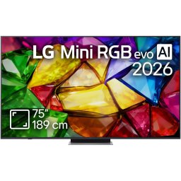 Televizor LG MiniRGB evo 75MRGB87B3B, 189 cm, Smart, 4k Ultra HD, 144 Hz, Clasa D ( Model 2026), Albastru cenusiu