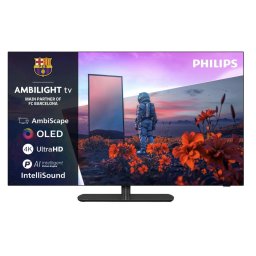 Televizor Philips AMBILIGHT TV OLED 55OLED811, 139 cm, Smart TV, 4K Ultra HD, 144Hz, Clasa G (Model 2026), Negru