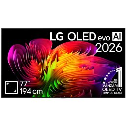 Televizor LG OLED Evo Wallpaper 77W69LA, 194 cm, Smart, 4k Ultra HD, 165 Hz, Clasa F (Model 2026)